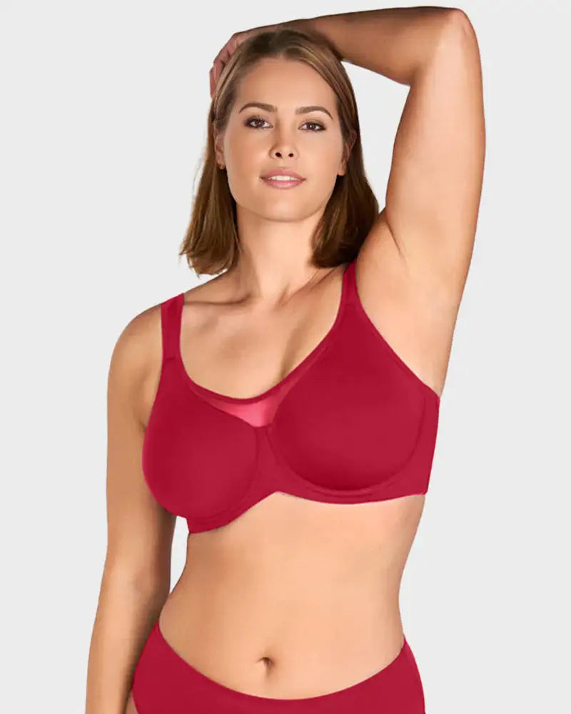 Plus Size Cooling Full Coverage Minimizer Bra Isla - Photo 3