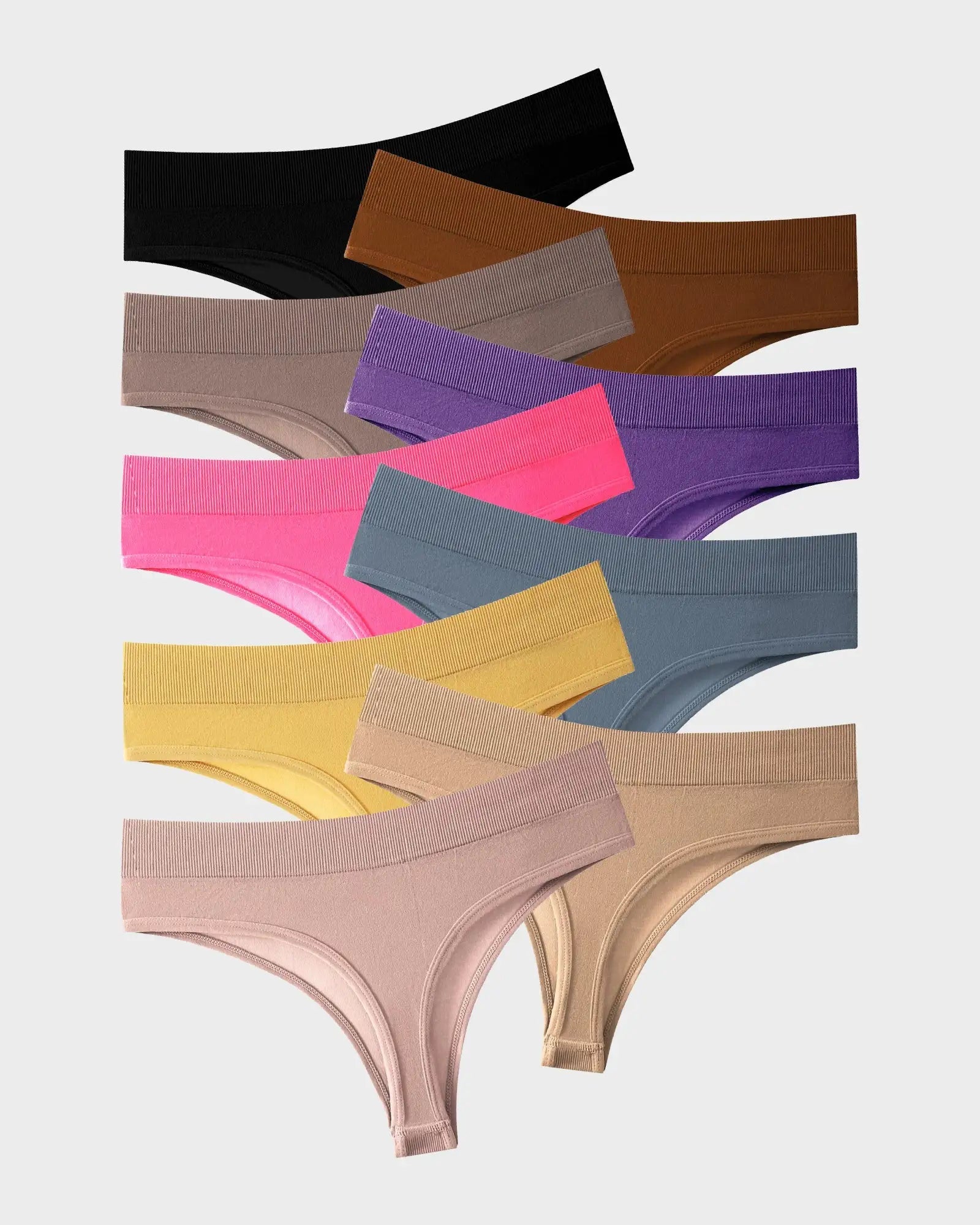 Seamless Active Sport Thong Panty 9-Pack - Photo 1