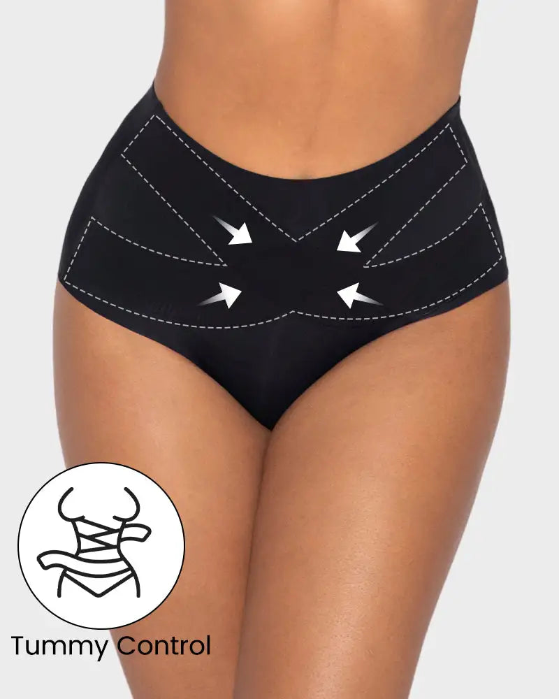 Seamless High-Waist Sculpting Panty 5-Pack - Photo 17