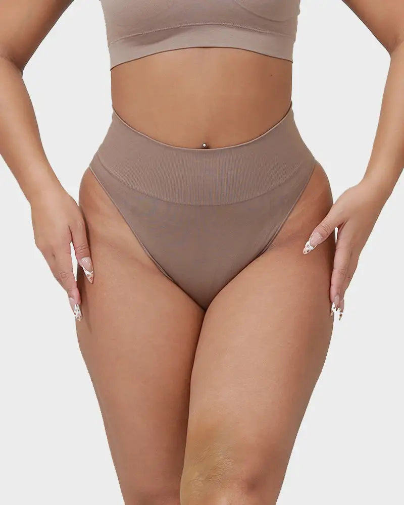 Seamless High-Waist Tummy Control Brief Panty 3-Pack - Photo 13
