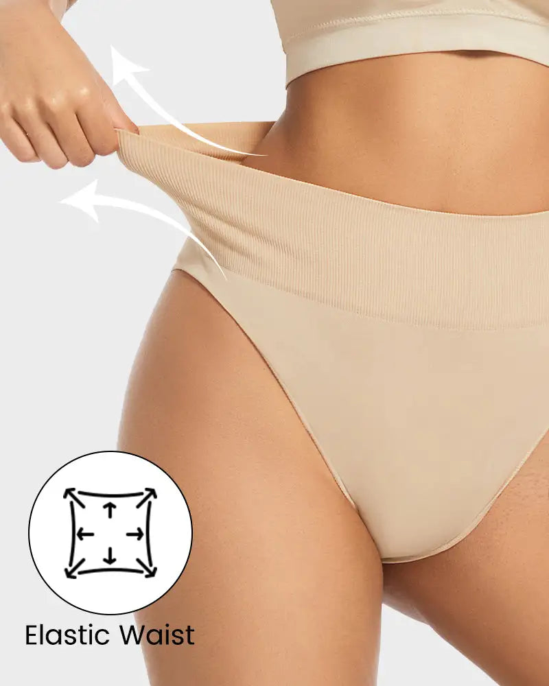 Seamless High-Waist Tummy Control Brief Panty 3-Pack - Photo 3