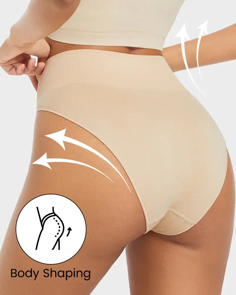 Seamless High-Waist Tummy Control Brief Panty 3-Pack - Photo 4