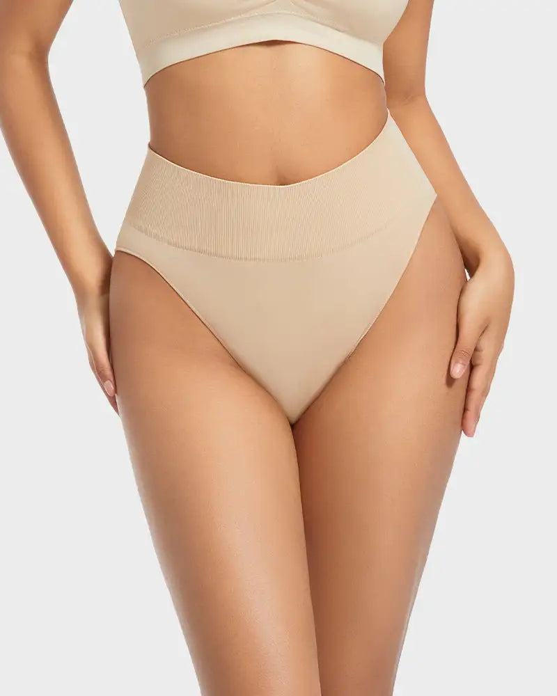 Seamless High-Waist Tummy Control Brief Panty 3-Pack - Photo 8