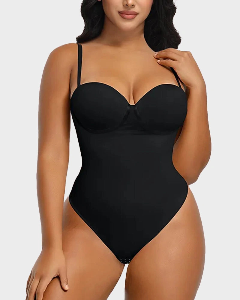Seamless lace-back shaping bodysuit - image 1