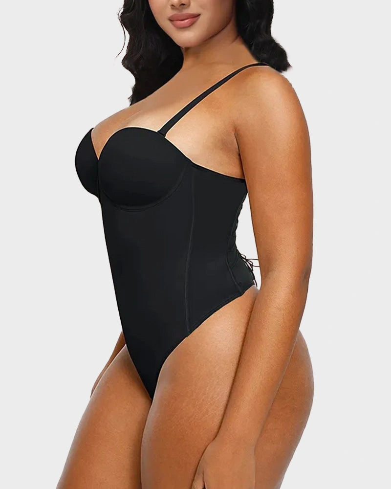 Seamless lace-back shaping bodysuit - image 3