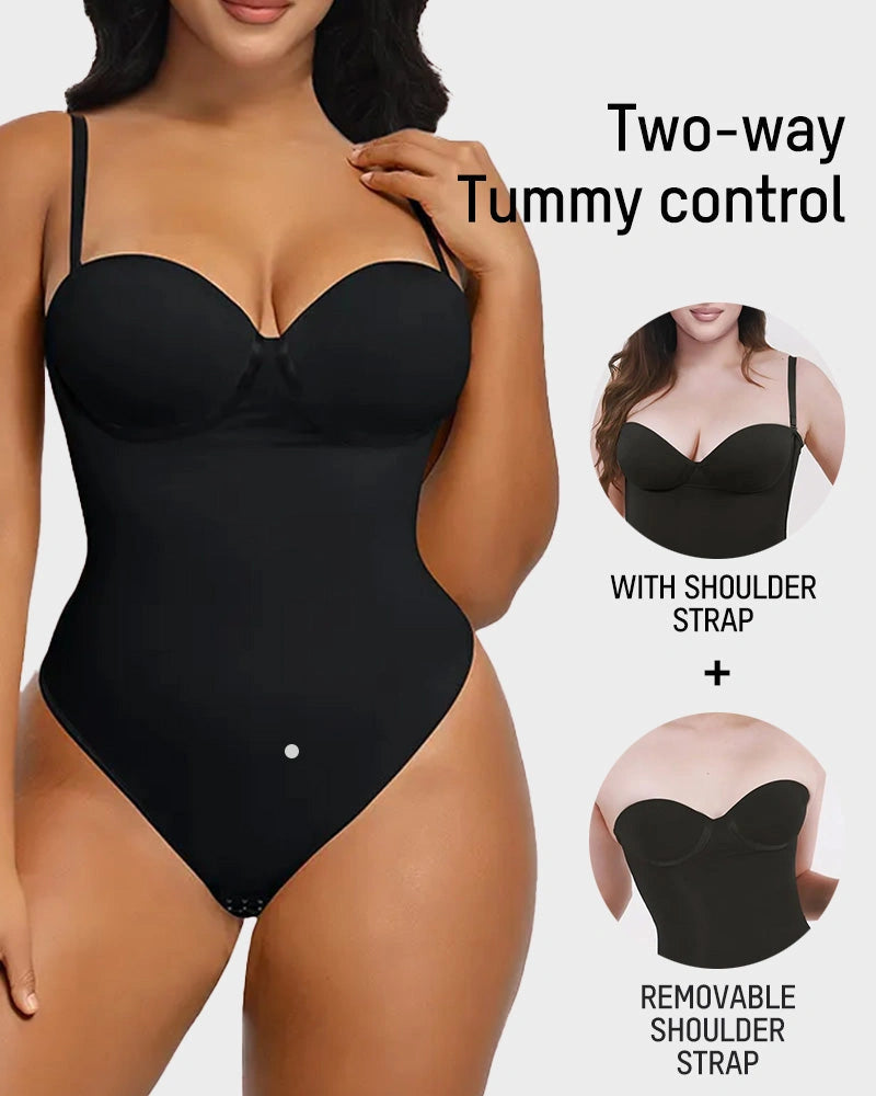 Seamless lace-back shaping bodysuit - image 4
