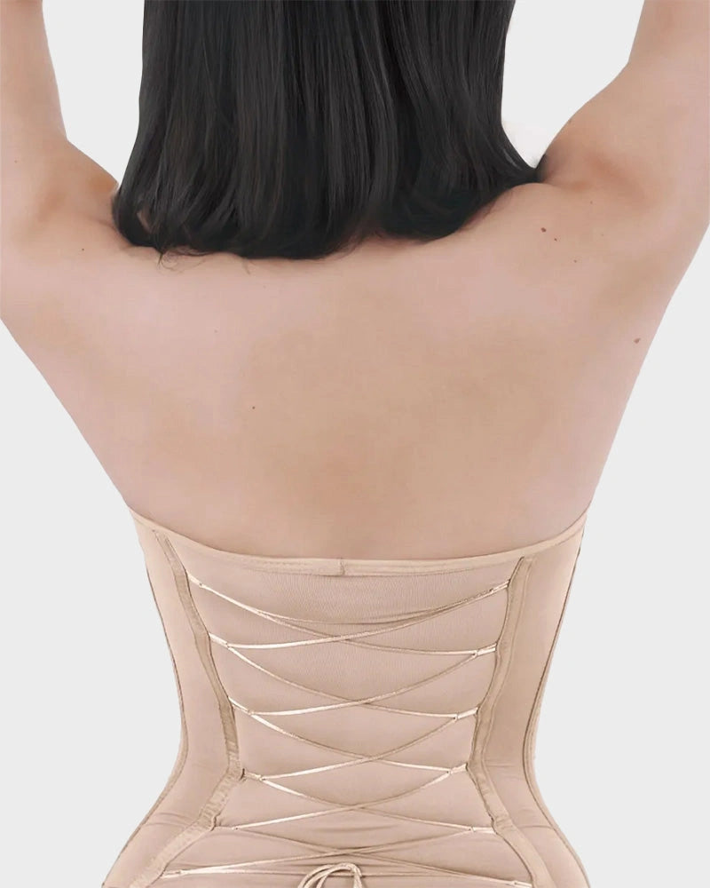 Seamless lace-back shaping bodysuit - image 9