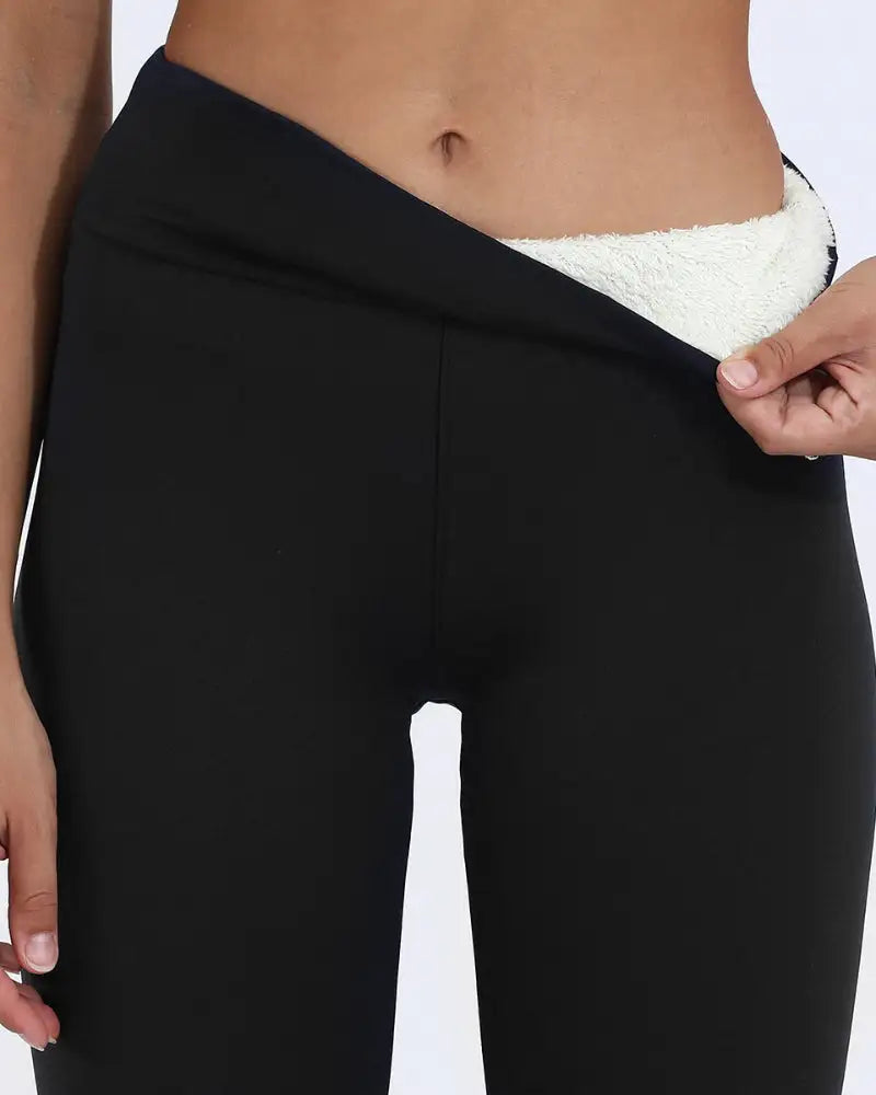 Thermal Fleece High-Waist Leggings for Winter Cozy - Photo 13
