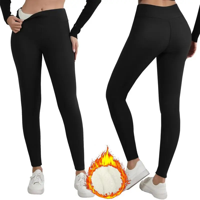 Thermal Fleece High-Waist Leggings for Winter Cozy - Photo 7