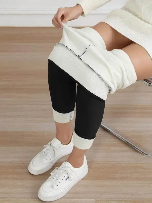 Thermal Fleece High-Waist Leggings for Winter Cozy - Photo 9