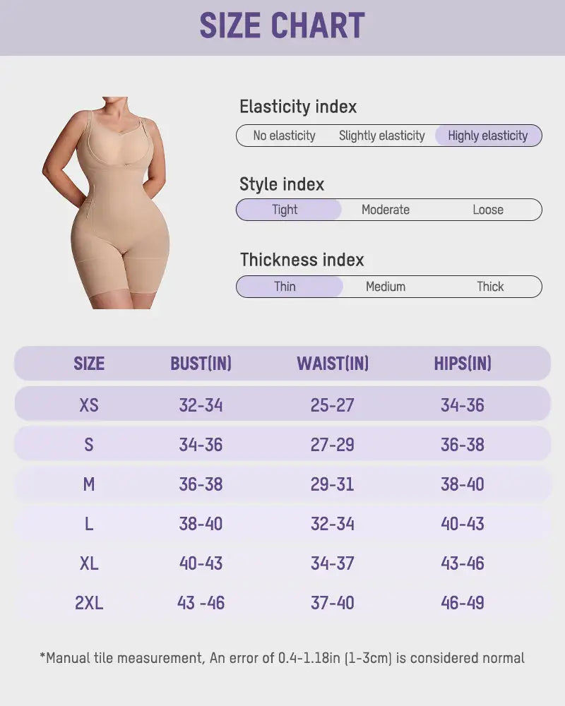 U-neck no-cup mid-thigh shaping bodysuit - image 21