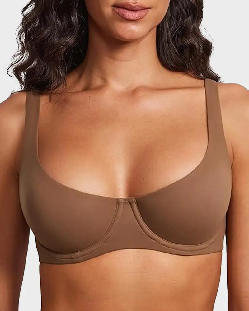 Underwire Seamless Unlined Balconette Support Bra Remi - Photo 1