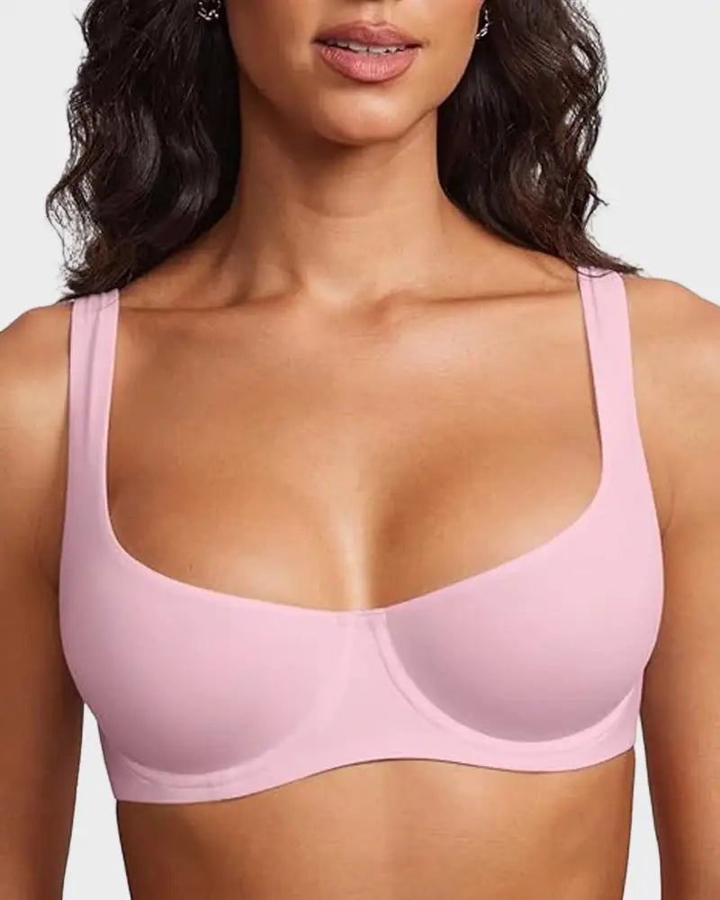 Underwire Seamless Unlined Balconette Support Bra Remi - Photo 13