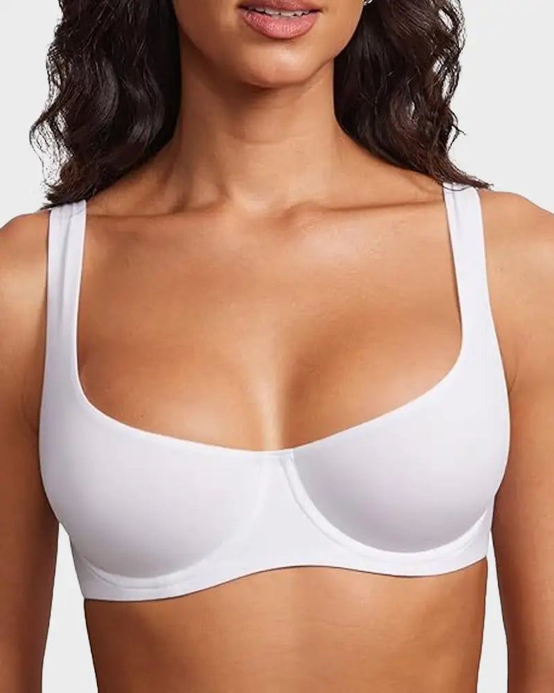 Underwire Seamless Unlined Balconette Support Bra Remi - Photo 19