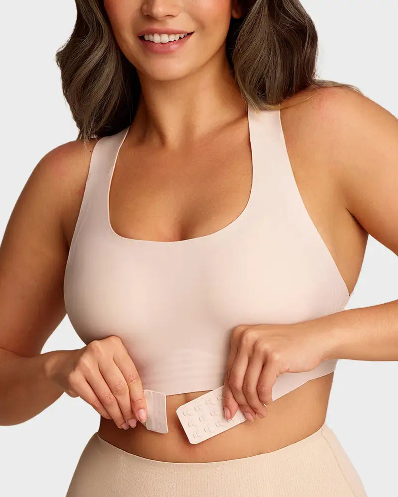 X-Back Hook-Front Wire-Free Alignment Bra Poise - Photo 11