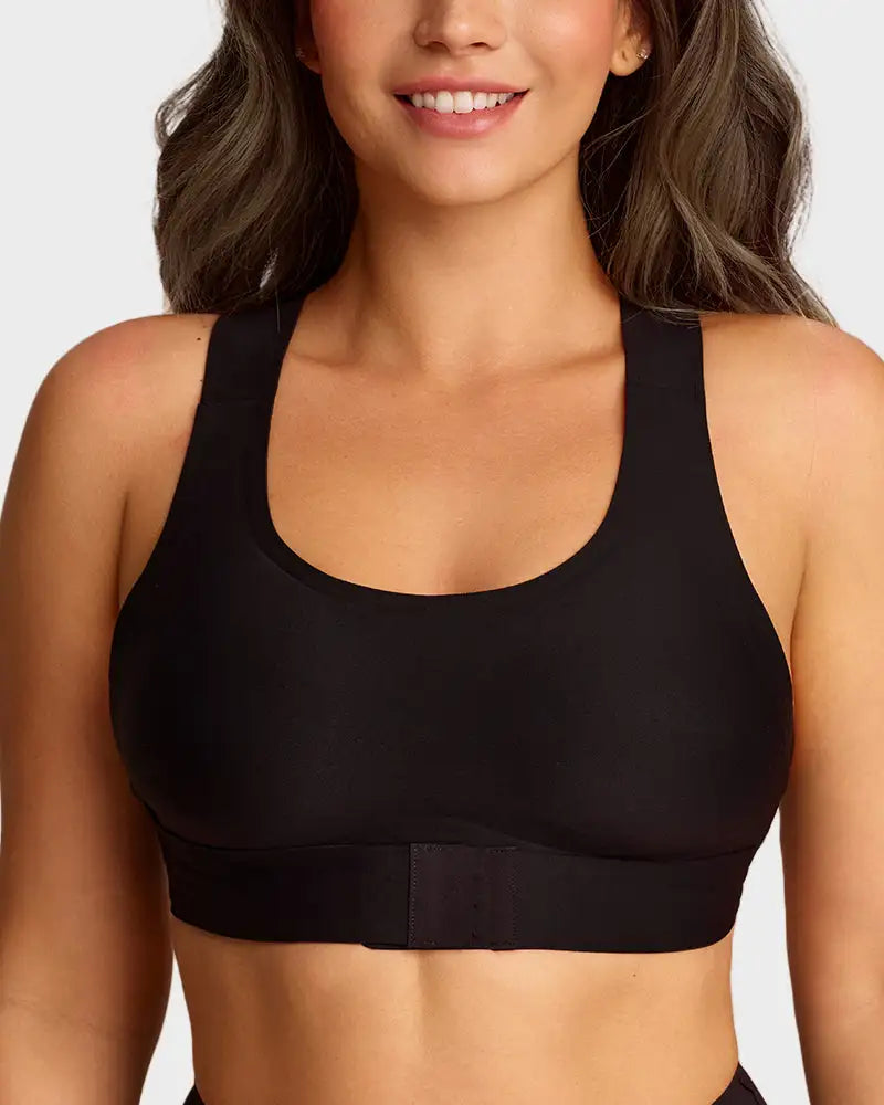 X-Back Hook-Front Wire-Free Alignment Bra Poise - Photo 13
