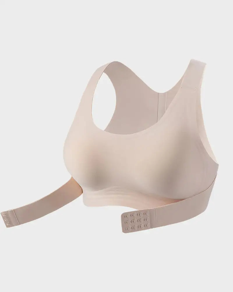 X-Back Hook-Front Wire-Free Alignment Bra Poise - Photo 9