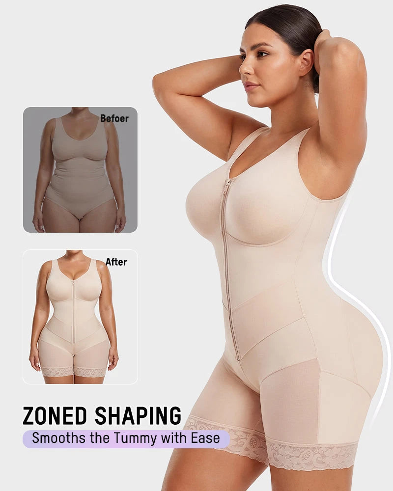 Zip-front full body tummy control shaper - image 7